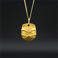 Bear Mask - 18k Gold Pendant