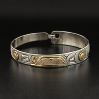Killerwhale - Silver Bracelet with 14k Gold