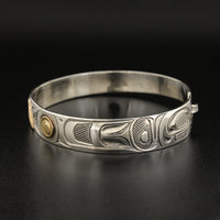 Killerwhale - Silver Bracelet with 14k Gold