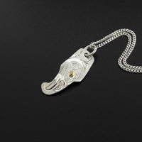 Eagle - Silver Pendant with 14k Gold