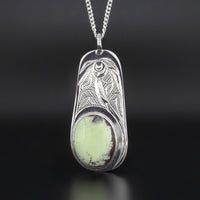 Kelp - Silver Pendant with Turquoise