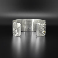 Hummingbird - Silver Bracelet with 14k Gold
