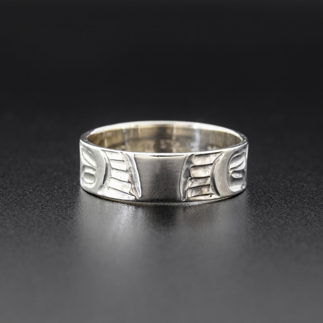Raven - Silver Ring with 14k Gold