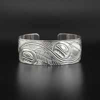 Swimming Salmon - Silver Bracelet
