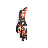 Raven-Finned Killerwhale - Yellow Cedar Wall Carving