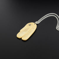 Hummingbird - Mastodon Ivory Pendant with Abalone