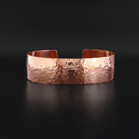 Hammered Copper Bracelet (Long) - 3/4" Wide