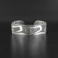 Halibut Hooks - Silver Bracelet