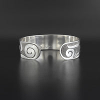 Halibut Hooks - Silver Bracelet