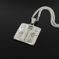 Butterfly - Silver Pendant with Abalone