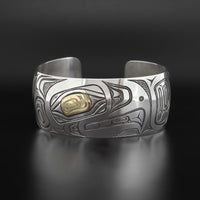 Eagle - Silver Bracelet with 14k Gold