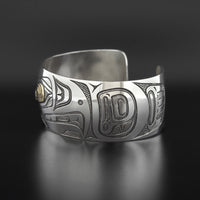 Eagle - Silver Bracelet with 14k Gold