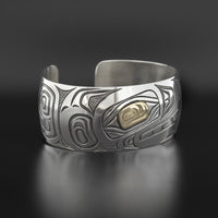 Eagle - Silver Bracelet with 14k Gold