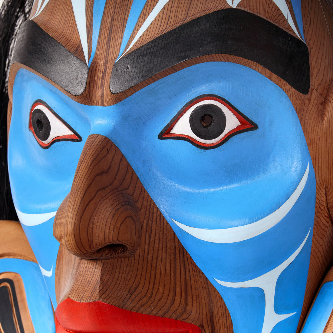Raven Falling From the Sky World - Red Cedar Mask