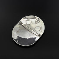Raven with a Broken Beak - Silver Pendant with Abalone