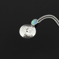 Moon - Silver Pendant with Abalone