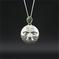 Eagle Ancestor - Silver Pendant with Abalone