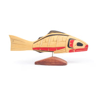 Salmon - Yellow Cedar Sculpture