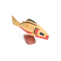 Salmon - Yellow Cedar Sculpture