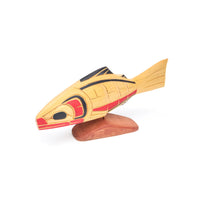 Salmon - Yellow Cedar Sculpture