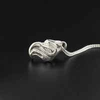 Eagle - Silver Pendant with Cultured Diamonds