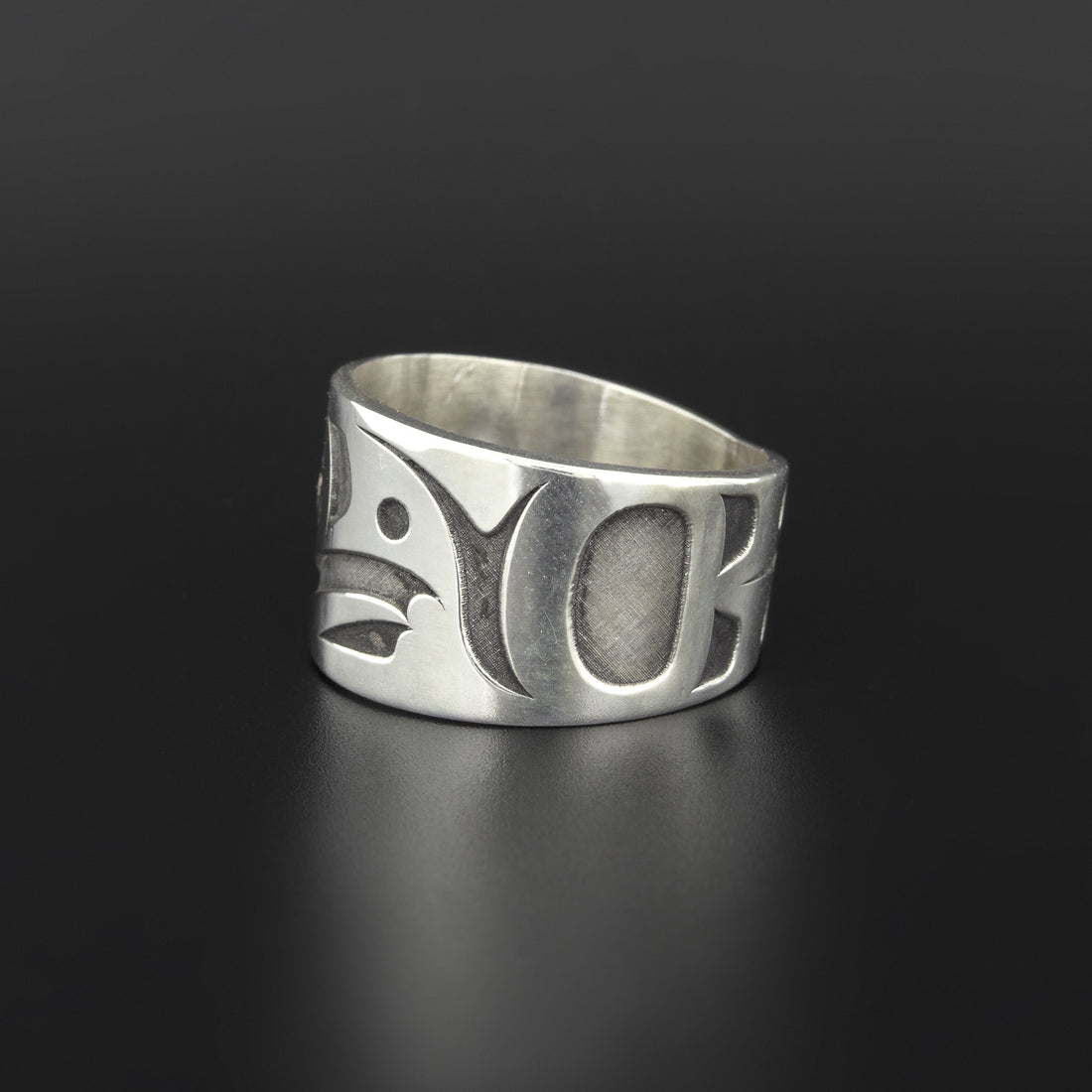 Eagle - Silver Ring with 14k Gold