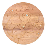 A Mother's Love and Guidance - Red Cedar Panel with Abalone