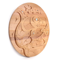 A Mother's Love and Guidance - Red Cedar Panel with Abalone