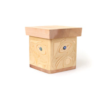 Bear, Eagle, Wolf, and Raven - Cedar Bentwood Box with Abalone