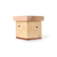 Bear, Eagle, Wolf, and Raven - Cedar Bentwood Box with Abalone