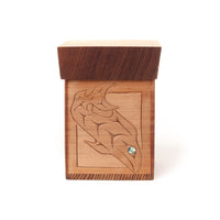Save Our Salmon - Red Cedar Bentwood Box with Abalone