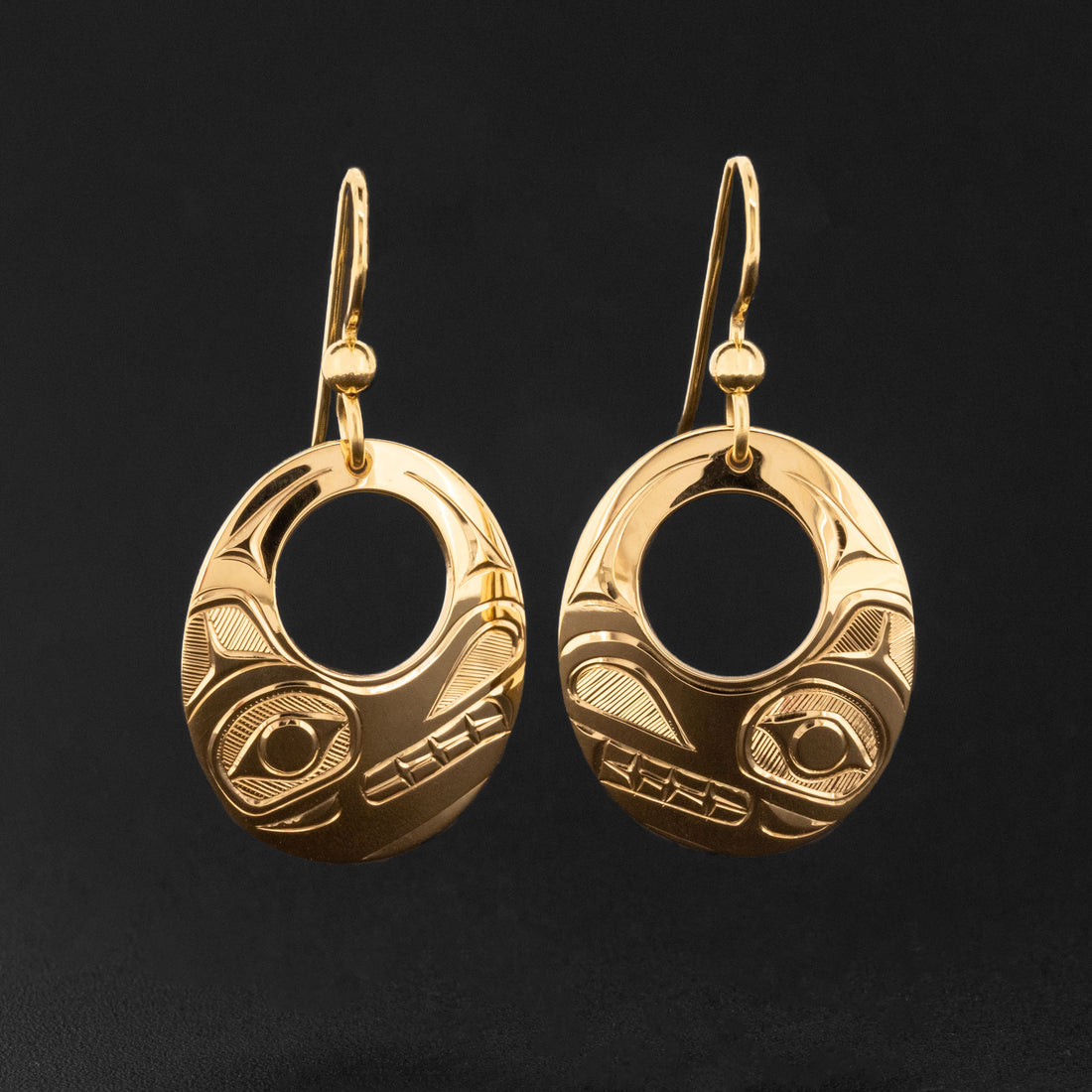Wolf - 14k Gold Earrings