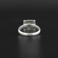 Bear - Silver Ring with Black Diamonds and Blue Topaz