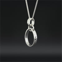 Eagle and Raven - Silver Pendant with Black Diamonds
