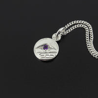 Orca - Silver Pendant with Amethyst