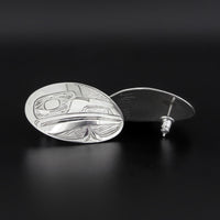 Raven - Silver Stud Earrings