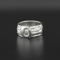 Eagle and Wolf - Silver Ring