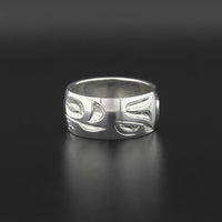 Eagle and Wolf - Silver Ring