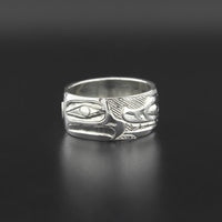 Eagle and Wolf - Silver Ring