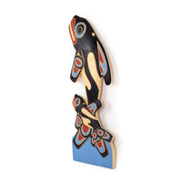 Orca Mother and Child - Yellow Cedar Panel