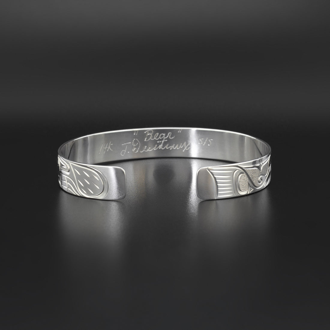 Bear - Silver Bracelet with 14k Gold