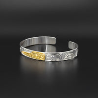 Hummingbird - Silver Bracelet with 14k Gold
