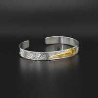 Hummingbird - Silver Bracelet with 14k Gold
