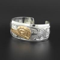 Hummingbird - Silver Bracelet with 14k Gold