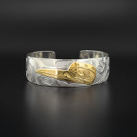 Hummingbird - Silver Bracelet with 14k Gold