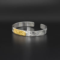Orca - Silver Bracelet with 14k Gold