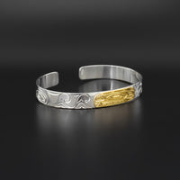 Orca - Silver Bracelet with 14k Gold