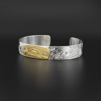 Orca - Silver Bracelet with 14k Gold