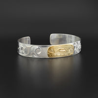 Orca - Silver Bracelet with 14k Gold