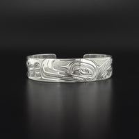 Salmon Trouthead with Clams and Mussels - Silver Bracelet